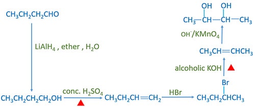 butanal to butane-1-2-diol